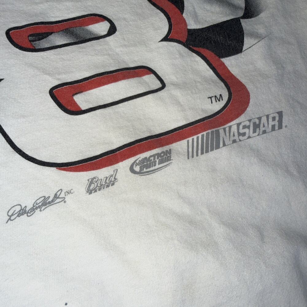 Vtg Dale Earnhardt Jr All Over Print Men Sz L Bud Beer REDHOT AOP Chase T-Shirt - Picture 12 of 12